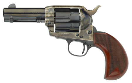 [839665007488] Taylors  &  Company 555132 1873 Cattleman 357 Mag Caliber with 3.50" Blued Finish Barrel, 6rd Capacity Blued Finish Cylinder, Color Case Hardened Finish Steel Frame  &  Checkered Birdshead Walnut Grip