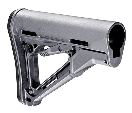 [873750011523] Magpul MAG310-GRY CTR Carbine Stock Stealth Gray Synthetic for AR-15, M16, M4 with Mil-Spec Tube (Tube Not Included)