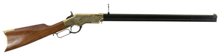 [839665008621] Taylors  &  Company 550296 1860 Brass Engraved 44-40 Win 13+1 24.25" Blued Octagon Barrel, Brass Engraved/ Brass Receiver, Walnut/ Synthetic Stock, Right Hand