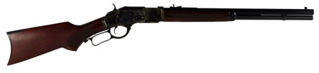 [839665002469] Taylors  &  Company 550219 1873  45 Colt (LC) Caliber with 10+1 Capacity, 20" Blued Octagon Barrel, Color Case Hardened Metal Finish  &  Walnut Fixed Pistol Grip Stock Right Hand (Full Size)