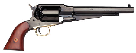 [839665004609] Taylors and Company 550777 1858 Remington Break Open 44 Cal Striker Fire 8" 6rd Blued Walnut Grip