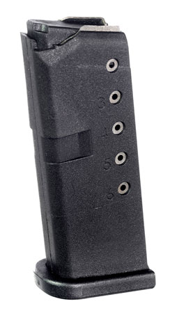 [708279013935] ProMag GLK12 Standard  6rd 9mm Luger Compatible w/ Glock 43 Black DuPont Zytel Polymer