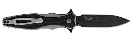 [087171052380] Kershaw 1559 Decimus  3.25" Folding Spear Point Plain Blackwash 8Cr13MoV SS Blade Black/Stonewashed Nylon/SS Handle Includes Pocket Clip