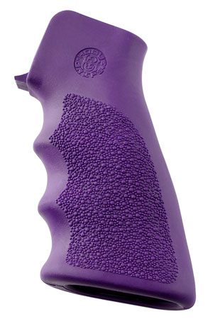 [743108150061] Hogue 15006 OverMolded Grip Cobblestone Purple Rubber with Finger Grooves for AR-15, M16