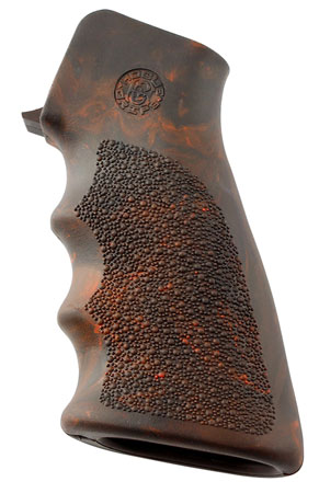 [743108150160] Hogue 15016 OverMolded Grip Cobblestone Red Lava Rubber with Finger Grooves for AR-15, M16