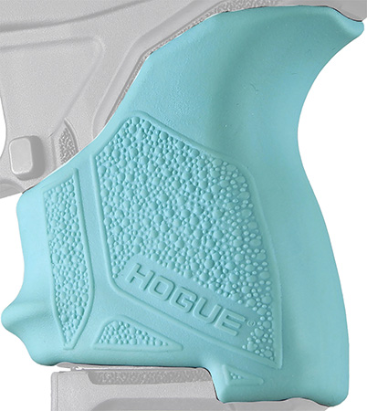 [743108181249] Hogue 18124 HandAll Beavertail Grip Sleeve made of Rubber with Textured Aqua Blue Finish for Ruger LCP II
