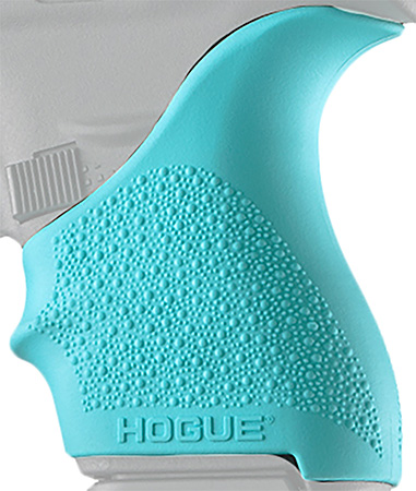 [743108182048] Hogue 18204 HandAll Beavertail Grip Sleeve Compatible w/Glock 42/43 Textured Aqua Blue Rubber