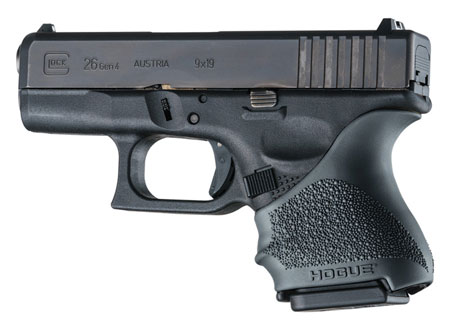 [743108186008] Hogue 18600 HandAll Beavertail Grip Sleeve Compatible w/ Glock 26/27 Black Textured Rubber