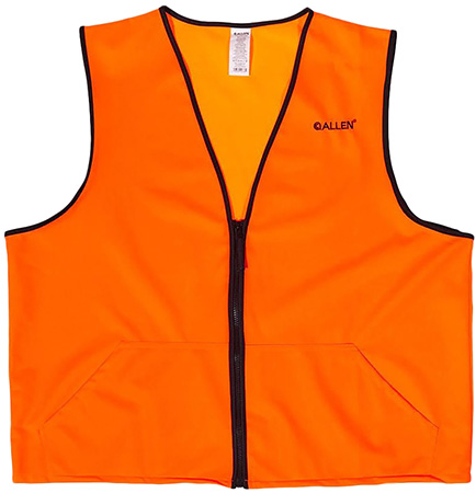 [026509026785] Allen 15768 Deluxe Hunting Vest XL Orange Polyester