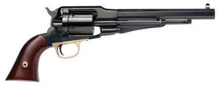 [814230011237] Cimarron CA1000 1858 New Model Army 45 Colt (Long Colt) 6rd Shot 8" Blued Octagon Barrel, Blued Cylinder, Blued Steel Frame, Walnut Grip, Exposed Hammer