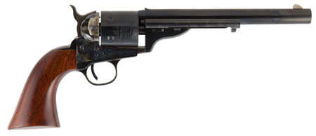 [814230011152] Cimarron CA916 1872 Open Top Army 45 Colt (LC) 6rd 7.50" Blued  Barrel  &  Cylinder, Wide Front Sight, Color Case Hardened Steel Frame, 1860 Army-Sized Walnut Grip