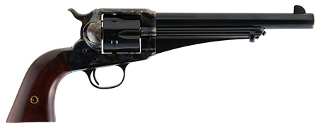 [844234109944] Cimarron CA151 1875 Outlaw 45 Colt (Long Colt) 6 Shot 7.50" Blued Steel Barrel, Blued Cylinder, Color Case Hardened Steel Frame, Walnut Grip, Exposed Hammer