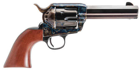 [844234129829] Cimarron PP400MALO El Malo Pre-War 1896-1940 38 Special 6 Shot 4.75" Blued Octagon Steel Barrel, Blued Cylinder, Color Case Hardened Steel Frame, Walnut Grip, Exposed Hammer