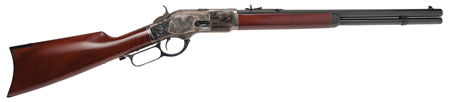 [814230011282] Cimarron CA271 1873 Short Full Size 38 Special 357 Mag 10+1 20" Blued Octagon Barrel, Color Case Hardened Stainless Steel Receiver, Fixed Walnut Stock, Right Hand