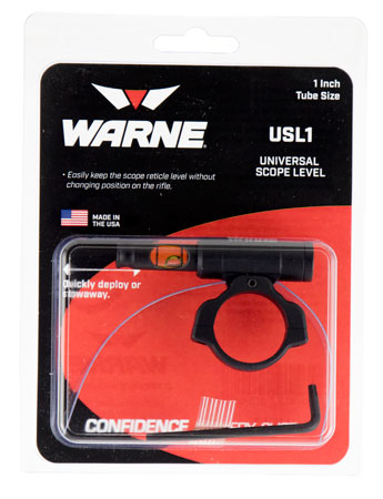 [656813105427] Warne USL1 Universal Scope Level  1" Tube Diameter Universal Aluminum Black