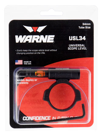 [656813105441] Warne USL34 Universal Scope Level  34mm Tube Diameter Universal Aluminum Black