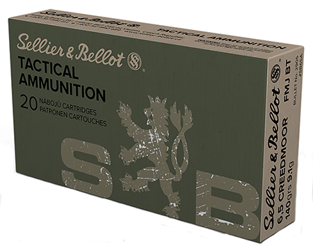 [754908512553] Sellier  &  Bellot SB65A Rifle  6.5Creedmoor 140gr Full Metal Jacket Boat Tail 20 Per Box/25 Case