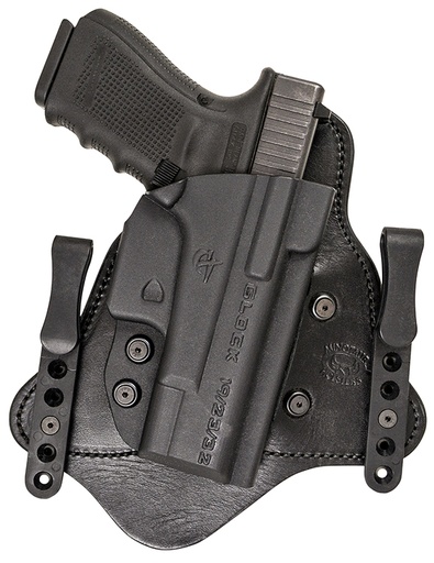 [739189100415] Comp-Tac C225SF196RBSN MTAC  IWB Black Kydex/Leather Belt Clip Fits Springfield XDS Fits 3.30" Barrel Right Hand