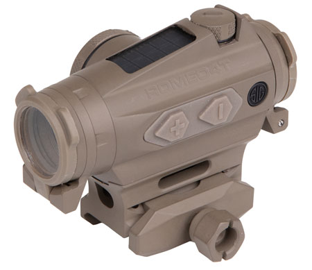 [798681585939] Sig Sauer Electro-Optics SOR43131 Romeo4T  Flat Dark Earth 1 x 20 mm 2 MOA Red Ballistic Dot/65 MOA Circle