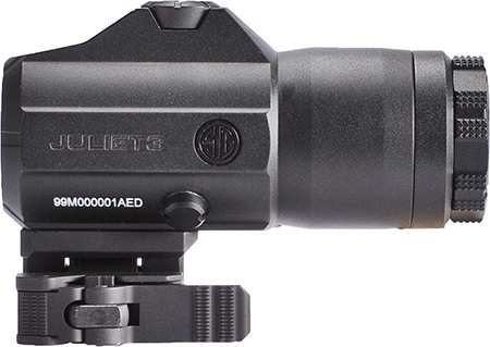 [798681581368] Sig Sauer Electro-Optics SOJ31001 Juliet3 Magnifier Black 3 x 24 mm PowerCam 90 Degree  Mount