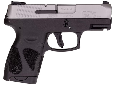 [725327616290] Taurus 1-G2S939 G2S  Compact Frame 9mm Luger 7+1 3.26" Matte Stainless Steel Barrel, Matte Stainless Steel Serrated Slide, Black Polymer Frame w/Accessory Rail, Black Polymer Grip