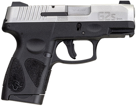 [725327616290] Taurus 1G2S939 G2S  Compact Frame 9mm Luger 7+1 3.20" Matte Stainless Steel Barrel, Matte Serrated Stainless Steel Slide, Black Polymer Frame w/Picatinny Rail  &  Polymer Grip, Right Hand