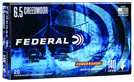 [604544638301] Federal 65CRDB Power-Shok  6.5Creedmoor 140gr Jacketed Soft Point 20 Per Box/10 Case