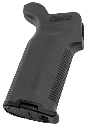 [873750001302] Magpul MAG532-BLK MOE-K2+ Grip Black Polymer with OverMolded Rubber Textured Finish Fits AR-15/AR-10/M4/M16/M110/SR25