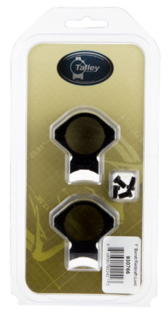 [810301022423] Talley 930766 Scope Mount/Ring Combo  Black Aluminum 1" Tube Barrett Fieldcraft Low Rings