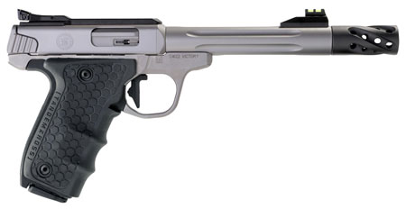 [022188875546] Smith  &  Wesson 12078 Performance Center Victory Target 22 LR 6" MB 10+1 Stainless Steel Tandemkross Black HiveGrip with Integrated Target Thumb Rest Grip