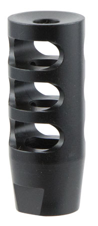 [811261021129] TacFire MZ10023B Compact Compensator Black Nitride Steel with 5/8"-24 tpi Threads, 2.50" OAL  &  1" Diameter for 308 Win AR-10