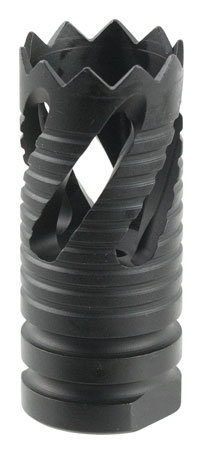 [811261028562] TacFire MZ1021 Thread Crown Muzzle Brake Black Oxide Steel with 1/2"-28 tpi Threads  &  2.05" OAL for 5.56x45mm NATO AR-15