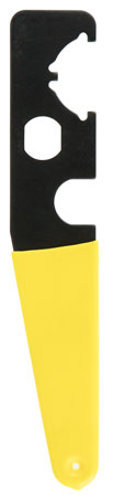 [811261022546] TacFire TL006 Armorer's Stock Wrench Black/Yellow Steel Rifle AR-15 Rubber Handle