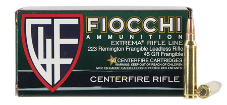 [762344712055] Fiocchi 223FRANG Extrema  223Rem 45gr Lead Free Frangible 50 Per Box/20 Case