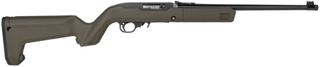 [736676311019] Ruger 31101 10/22 Takedown 22 LR 10+1 16.40" Threaded Barrel, Satin Blued Alloy Steel, Exclusive Magpul X-22 Backpacker OD Green Stock, Cross-Bolt Manual Safety, Includes 4 BX-1 Mags