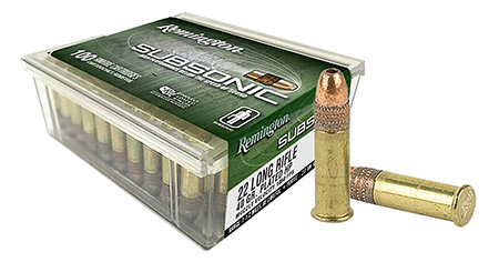 [047700482804] Remington Ammunition 21137 Subsonic Rimfire 22LR 40gr Hollow Point 100 Per Box/50 Case