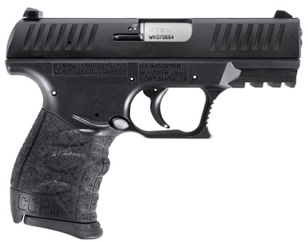 [723364212734] Walther Arms 5082500 CCP M2 380 ACP 8+1, 3.54" Stainless Steel Barrel, Black Cerakote Serrated Steel Slide, Black Polymer Frame w/Picatinny Rail, Black Finger Grooved Grip, Manual Thumb Safety