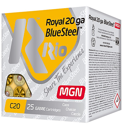 [8435101624428] Rio Ammunition RBSM204 BlueSteel Royal 20Gauge 3" 1oz 4Shot 25 Per Box/10 Case