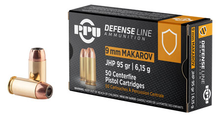 [8605003813293] PPU PPD9M Defense  9x18Makarov 95gr Jacketed Hollow Point 50 Per Box/20 Case