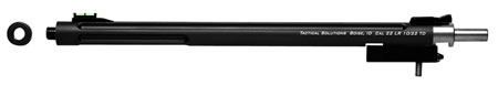 [879971006805] Tactical Solutions 1022TDMB X-Ring Barrel 22 LR 16.50" Black Matte Finish Aluminum Material Bull with Fluting, Threading  &  Sights for Ruger 10/22 Takedown