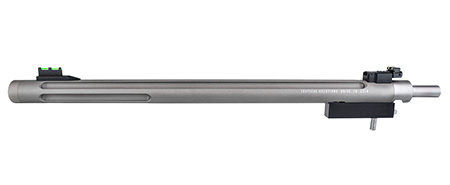 [879971006799] Tactical Solutions 1022TDGMG X-Ring Barrel 22 LR 16.50" Gunmetal Gray Finish  Aluminum Material Bull with Fluting, Threading  &  Sights for Ruger 10/22 Takedown