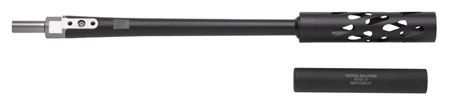 [879971005877] Tactical Solutions 1022TDSBXMB X-Ring SB-X Barrel 22 LR 16.63" Black Matte Finish Aluminum Material Tapered  &  Suppressor Ready for Ruger 10/22 Takedown Includes Suppressor