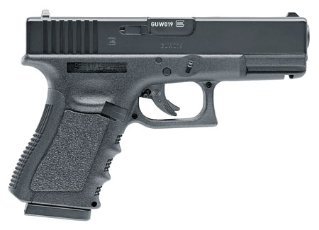 [723364552007] Umarex 2255200 Glock 19 Gen3 CO2 177 BB 16+1 4.25" Black Polymer Grips