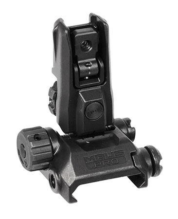 [873750001340] Magpul MAG527-BLK MBUS Pro LR Adjustable Sight Rear  Black Adjustable for AR-15