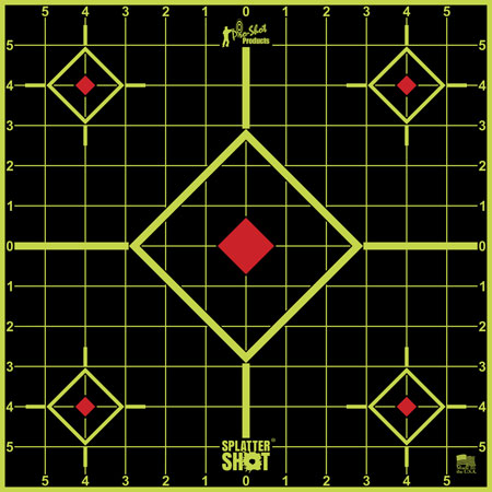 [709779901463] Pro-Shot 12SIGREEN5PK SplatterShot Sight-In Self-Adhesive Paper Black/Green 12" 5-Diamond 5 Pack