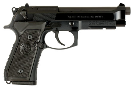 [082442884950] Beretta USA JS92M9A1CA M9A1 *CA Compliant Full Size Frame 9mm Luger 10+1, 4.90" Black Steel Barrel, Black Bruniton Serrated Steel Slide, Black Aluminum Frame w/Picatinny Rail