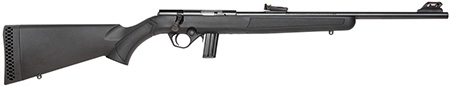 [884110382306] Mossberg 38230 802 Plinkster Full Size 22 LR 10+1 18" Blued Steel Barrel, Blued 3/8" Dovetail Steel Receiver, Black Fixed Synthetic Stock, Right Hand