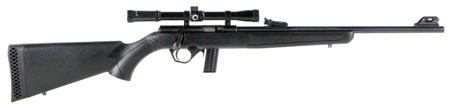 [884110382320] Mossberg 38232 802 Plinkster w/Optic Full Size 22 LR 10+1 18" Blued Steel Barrel, Blued 3/8" Dovetail Steel Receiver, Black Fixed Synthetic Stock, 4x Scope, Right Hand