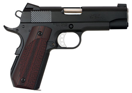 [800732701097] Ed Brown KC18G4 1911 Kobra Carry 45 ACP 7+1 4.25" Stainless Recessed Crown Barrel, Black Gen4 Snakeskin Serrated Carbon Steel Slide  &  Frame w/Beavertail, Laminate Wood Grip