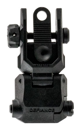 [810237027332] Kriss USA DAPRSBL00 Defiance Rear Flip-Up Black AR-15 Low Profile Polymer